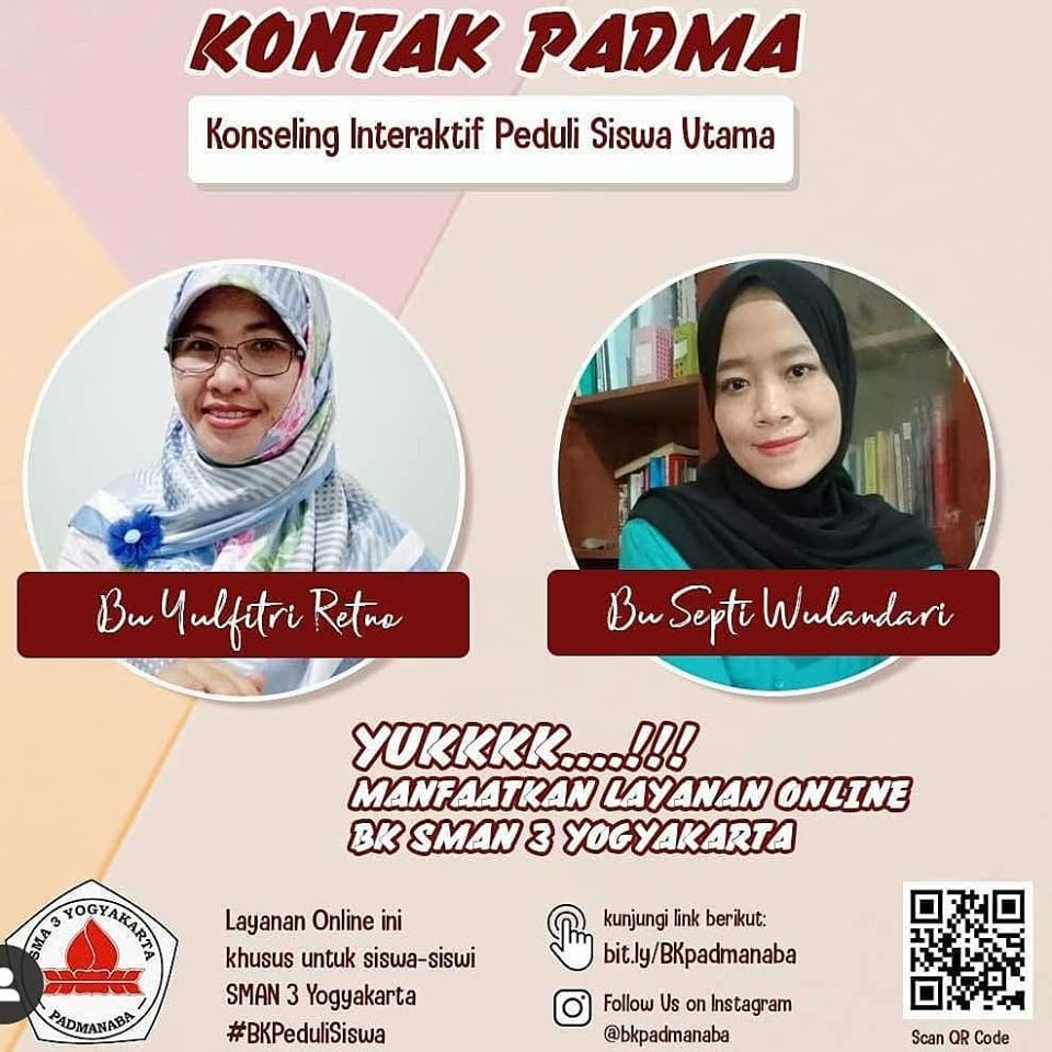 Layanan Online BK SMA Negeri 3 Yogyakarta KONTAKPADMA (Konseling Interaktif Peduli Siswa Utama)