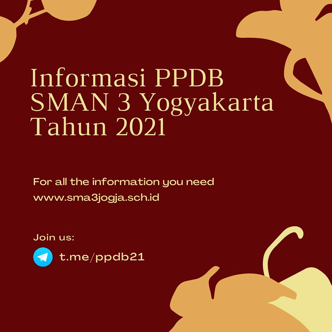 PENGUMUMAN PPDB JALUR INKLUSI SMA NEGERI 3 YOGYAKARTA TAHUN 2021
