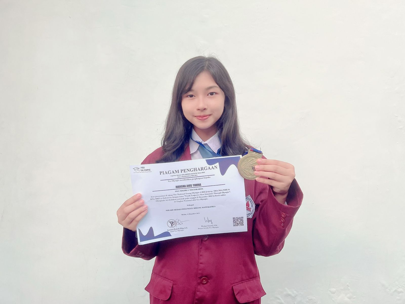 Bronze Medal Mathematics National Young Olympic 2022