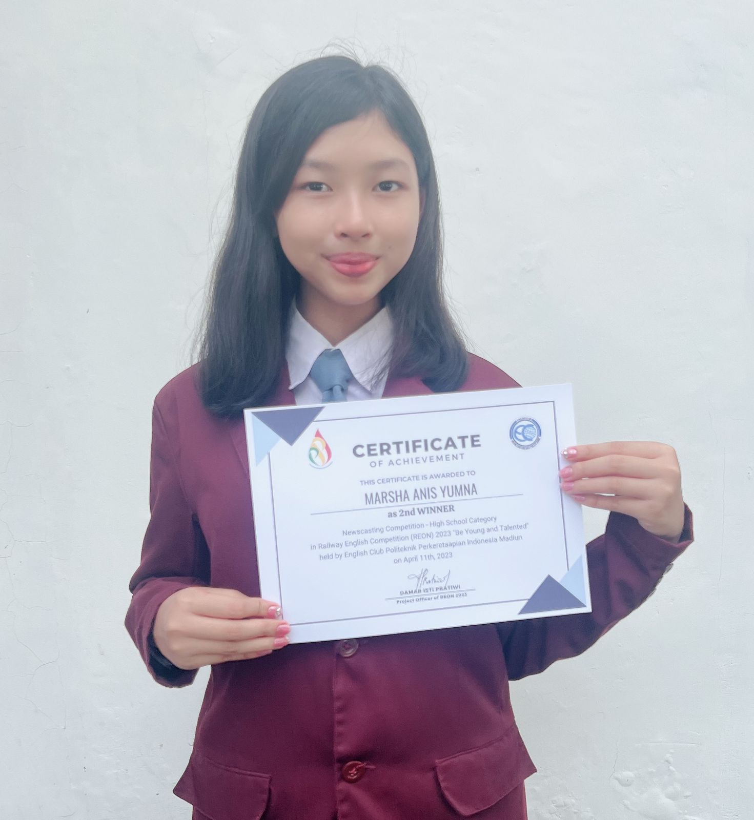 2nd Winner Railway English Competition 2023