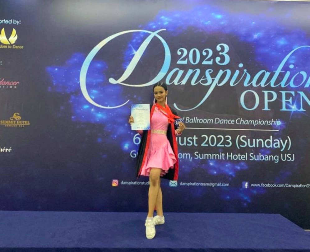 Juara 2 Novice B Latin, Juara 4 Pre Amateur Latin, Juara 4 Youth 21 Latin International Ballroom Dance Championship, Danspiration Open 2023