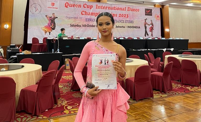 Juara 5 Pre-Amateur A Latin Queen Cup Internasional Dance Championships 2023