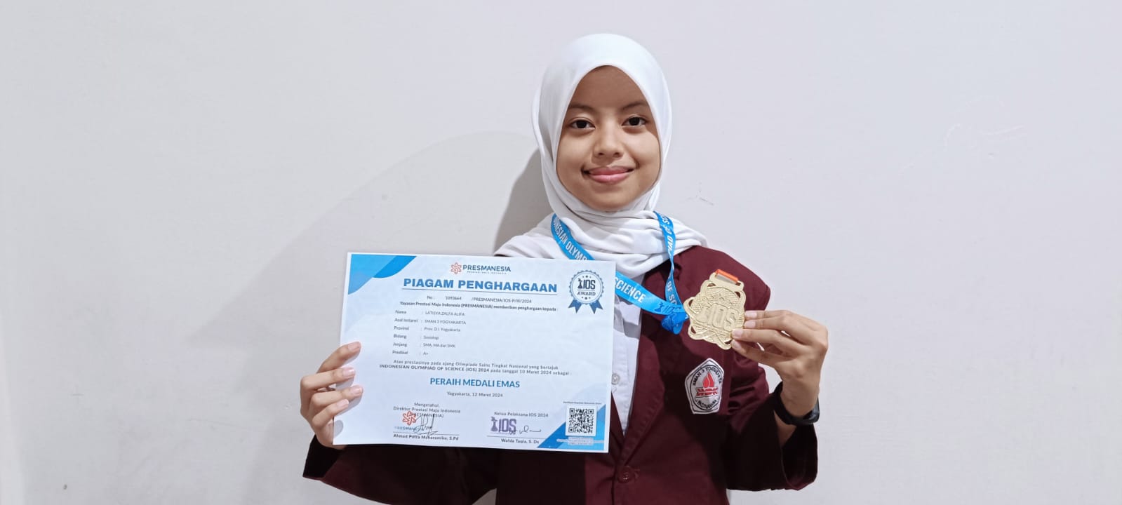 Medali Emas Indonesian Olympiad of Science Bidang Sosiologi 2024