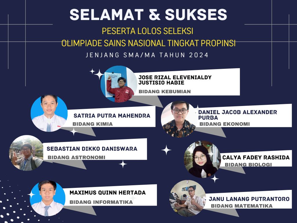 7 Peserta Didik Padmanaba Lolos OSN-P Maju OSN Nasional 2024