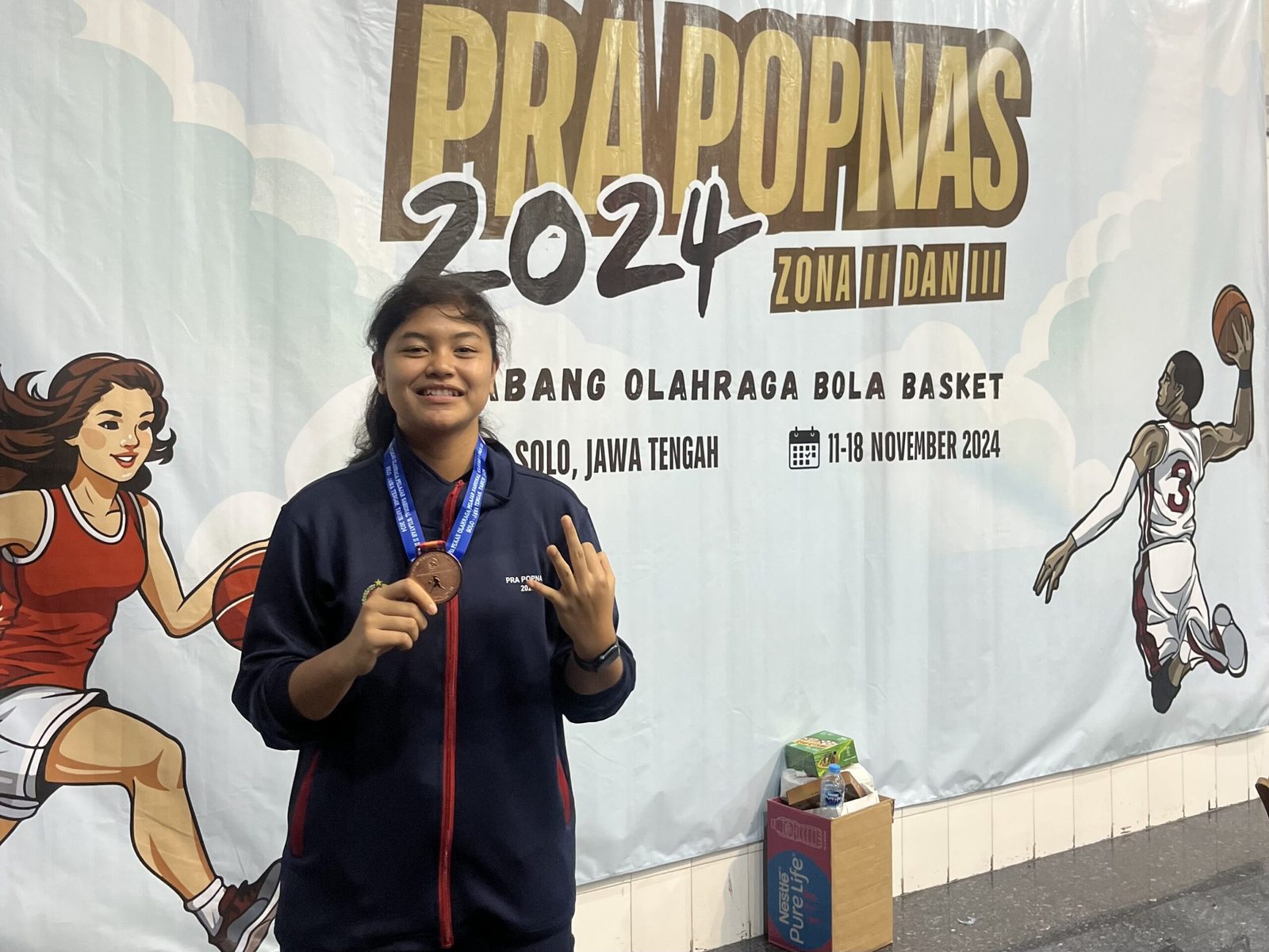 Medali Perunggu Pra POPNAS Zona III Basket 2024