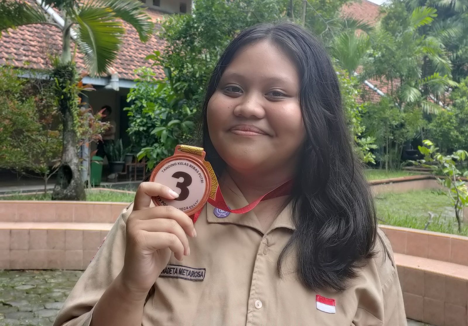 Medali Perunggu Kejurnas Perisai Diri Kategori Tanding Putri Kelas Bebas Gajah Mada Championship 2024