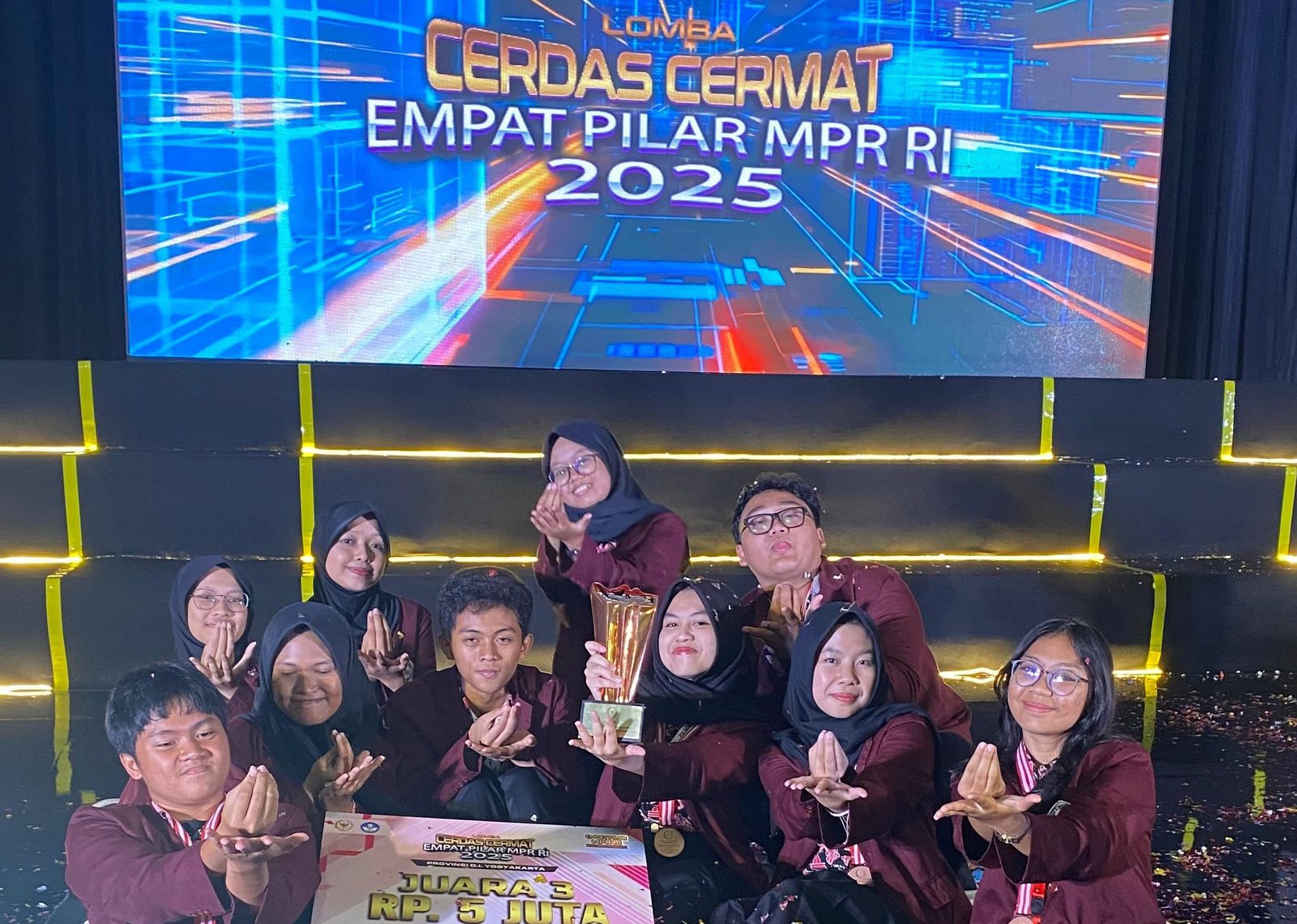 Juara 3 Lomba Cerdas Cermat 4 Pilar MPR RI Tingkat Daerah Istimewa Yogyakarta 2025