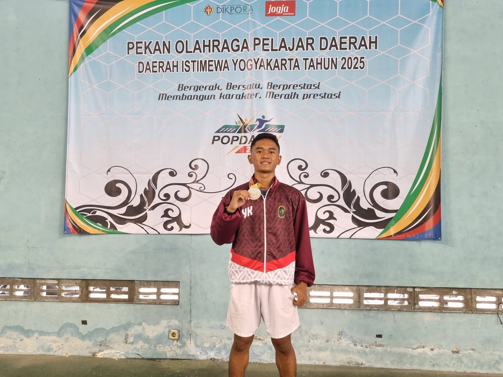 Medali Perak Popda 2025 Ganda Campuran Cabor Tenis Lapangan