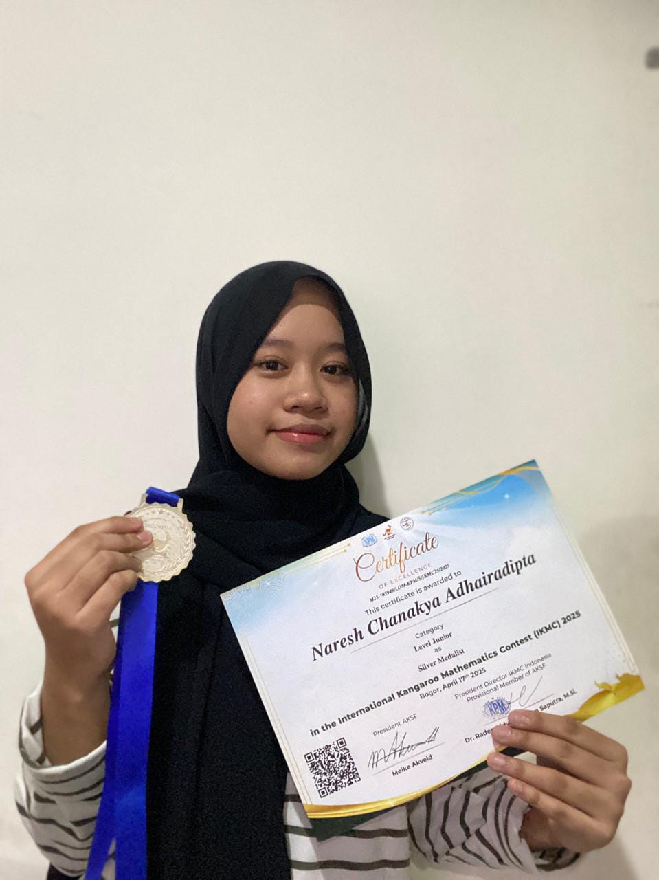Silver Medal International Kangaroo Mathematics Contests 2025 (IKMC)