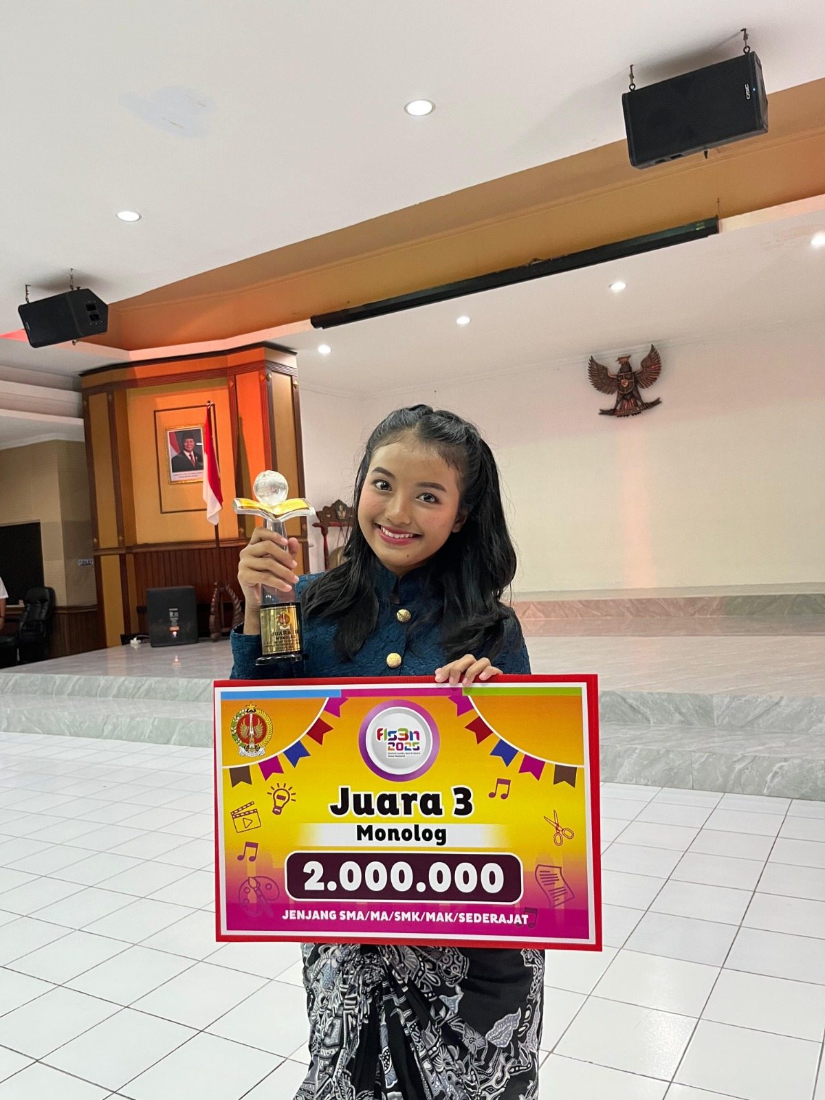 Juara III FLSSSN Bidang Monolog 2025