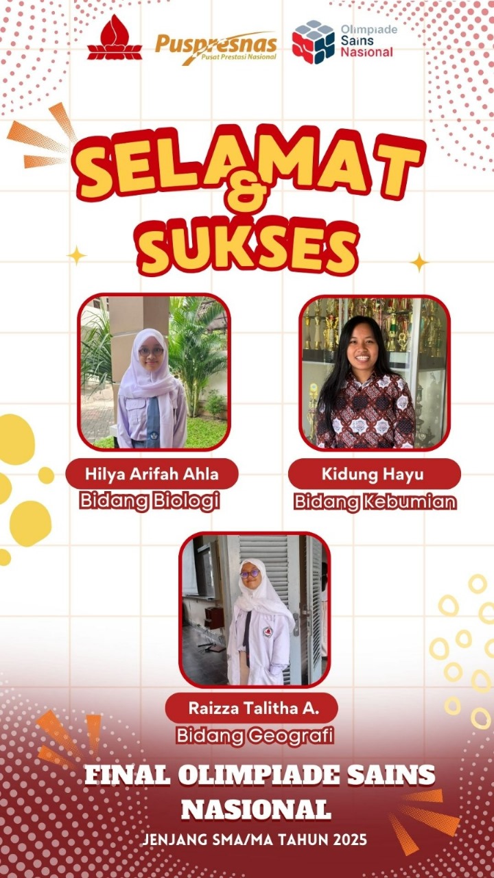Finalist Olimpiade Sains Nasional Tingkat Nasional Jenjang SMA/MA Tahun 2025