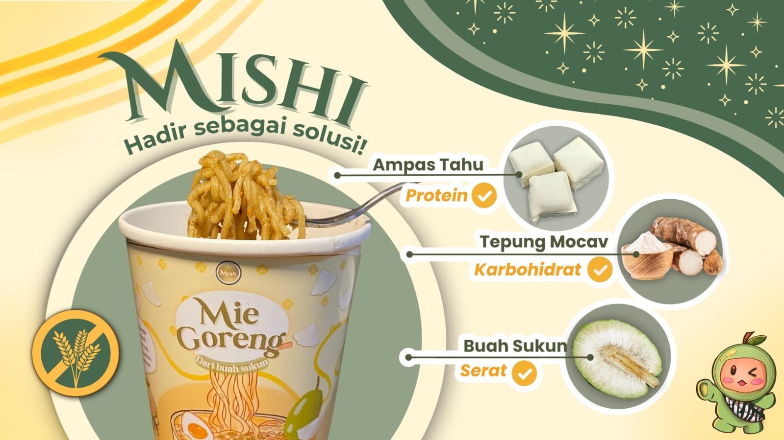 MISHI: Inovasi Mie Sehat dari Sukun dan Ampas Tahu