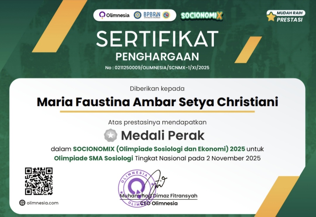 Silver Medal Olimpiade Sosiologi 2025