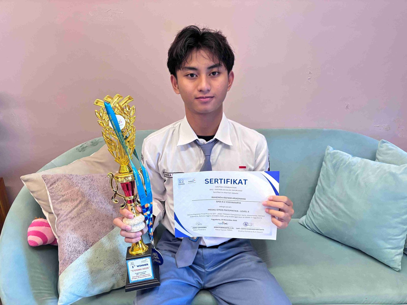 Best Score—Medali Emas Bidang Matematika Final Provinsi DIY-Jateng COSMII 2025