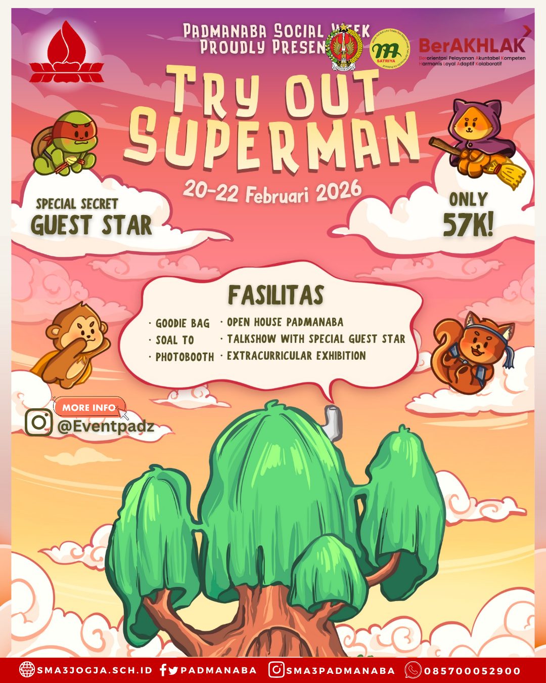 Tryout Superman 2026 SMAN 3 Yogyakarta Pecahkan Rekor Peserta
