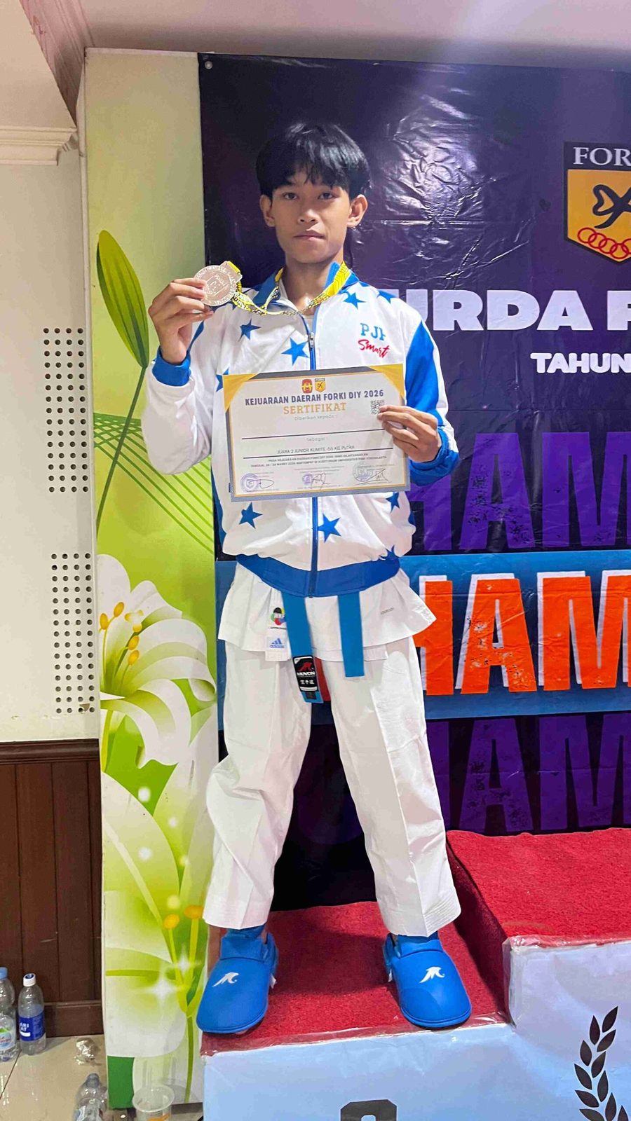 Medali Perak Junior Kumite Perorangan -55 Kg Putra KEJURDA FORKI DIY 2026