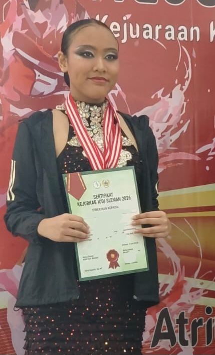 Juara 1 Jive, Juara 2 Rumba, Juara 2 Solo Open Rumba Kejurkab Sleman 2026