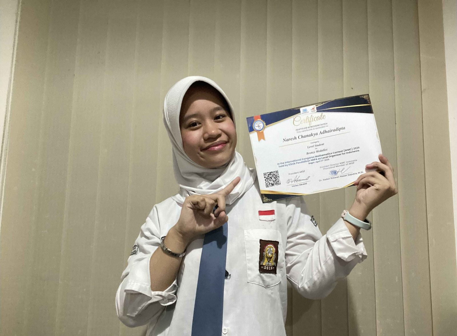 Bronze Medal International Kangaroo Math Contest 2026