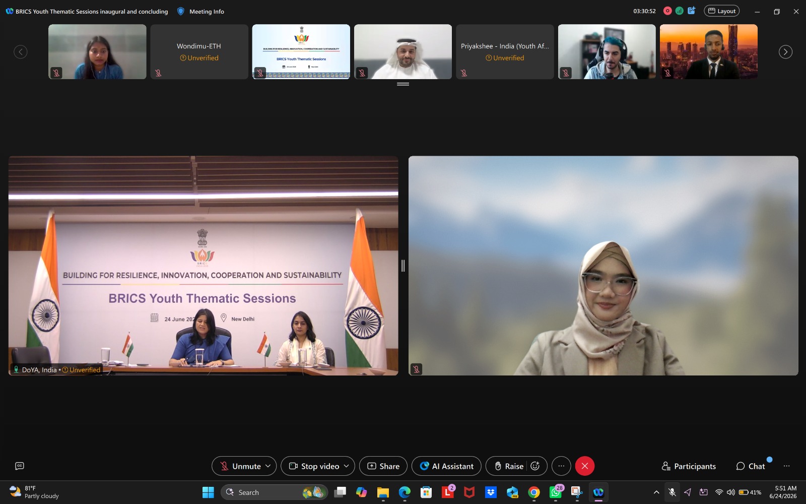Rizqi Wanita Sofiana Terpilih sebagai Delegasi Indonesia pada BRICS Youth Thematic Session 2026